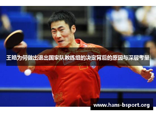 王皓为何做出退出国家队教练组的决定背后的原因与深层考量